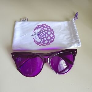 Color Therapy Rainbow OPTX Violet Cat Eye Translucent Sunglasses Crown Chakra